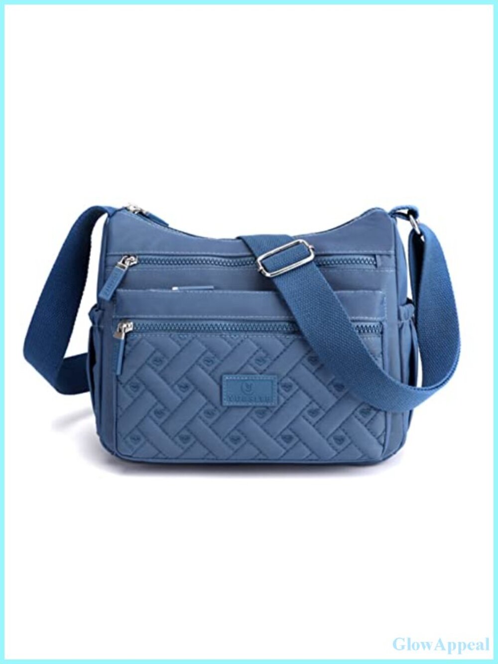 Nylon Waterproof Crossbody Bag Multi-Pocket Shoulder Messenger Purse